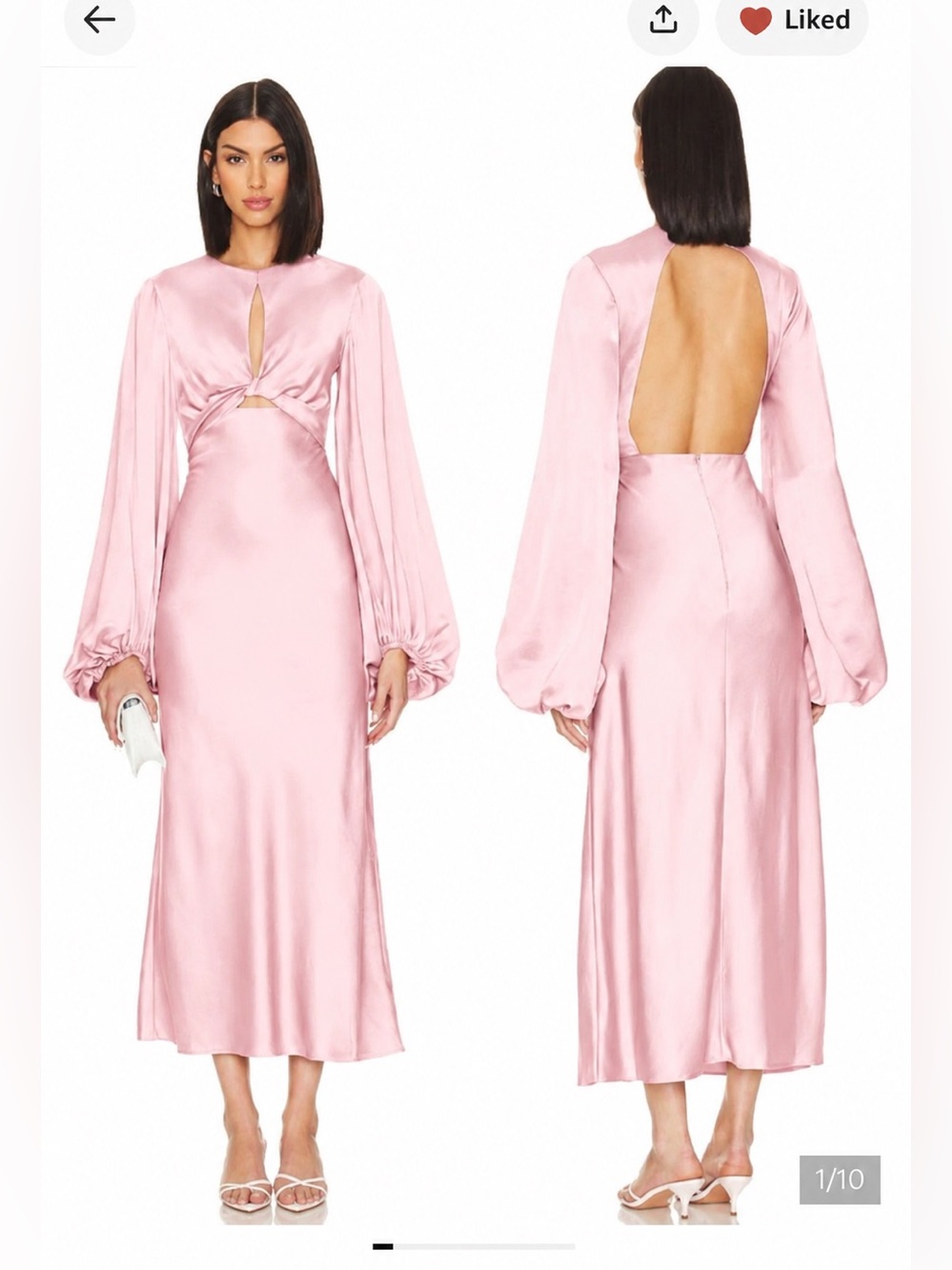 Significant Other Pink Demi Long Sleeve Maxi Dress Anthropologie Size 6